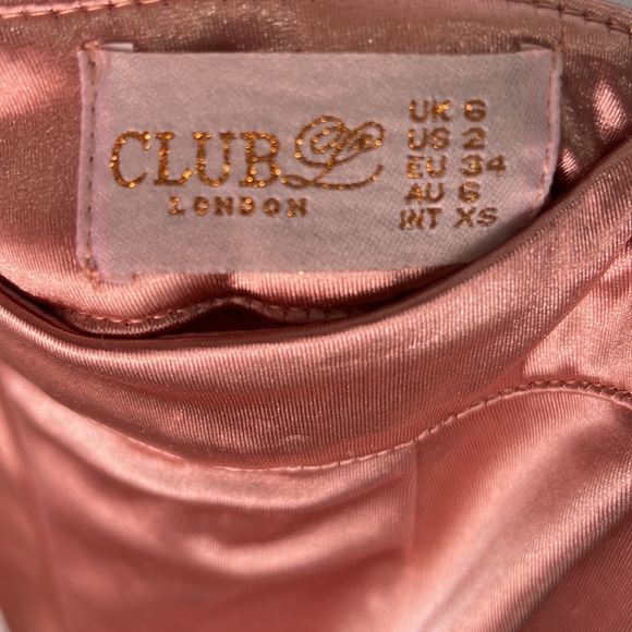 Club L London satin high rise flare barbie  pink pants - Picture 7 of 8